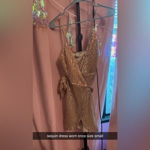 Jolie girl sequin wrap around dress size small